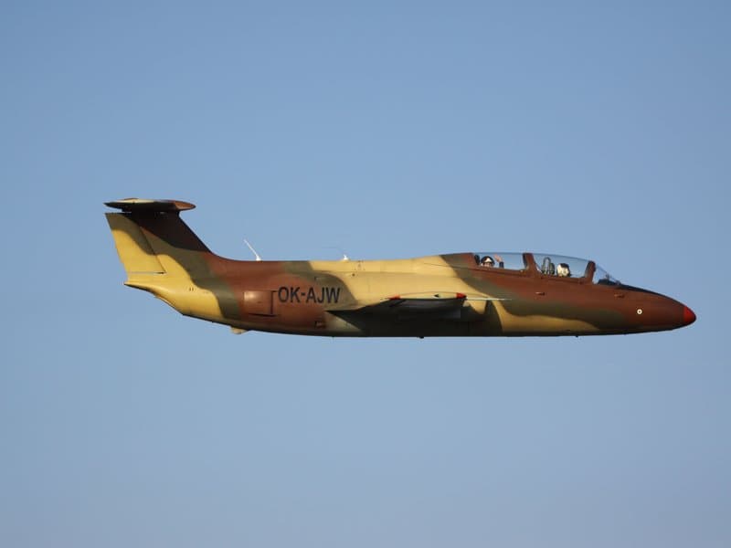 Let stíhačkou L-29 Delfín