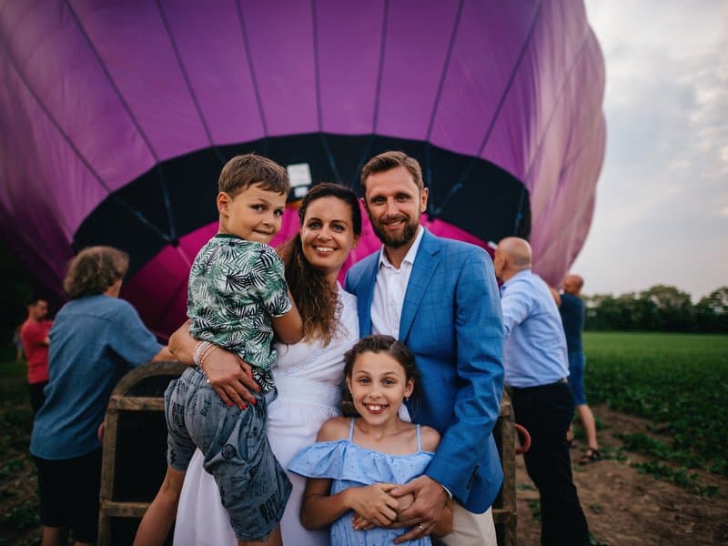 Rodinný let balónem