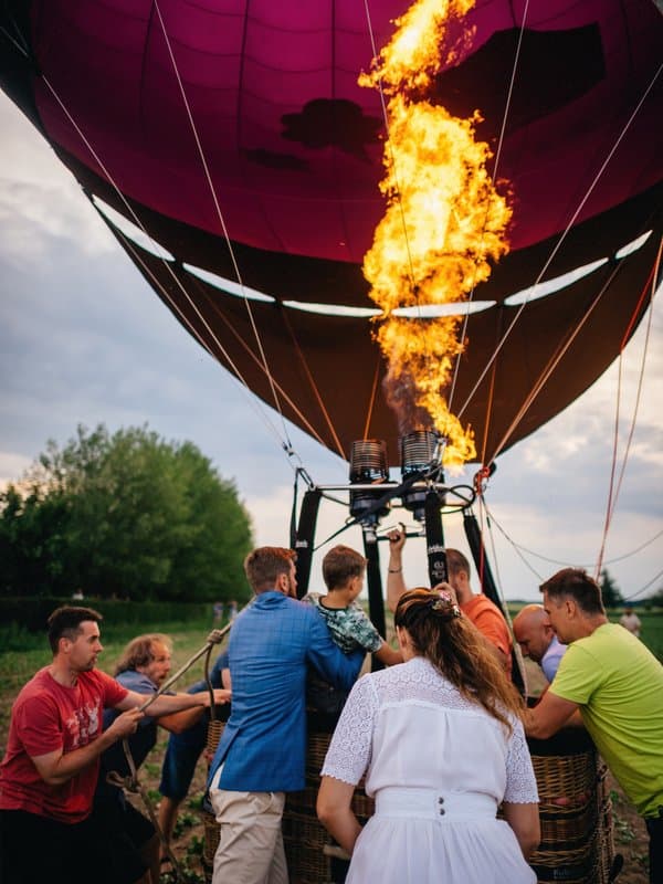 Rodinný let balónem