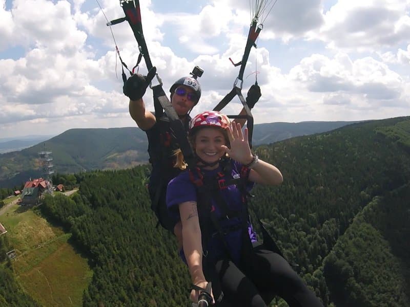Tandemový paragliding - termický let